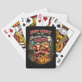 Dansen met de Kerstman Pokerkaarten