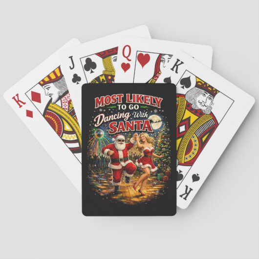 Dansen met de Kerstman Pokerkaarten (Achterkant)