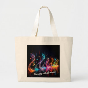 Dansen met de muziek grote tote bag