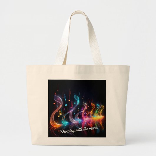 Dansen met de muziek grote tote bag (Voorkant)