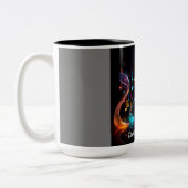 Dansen met de muziek tweekleurige koffiemok (Links)