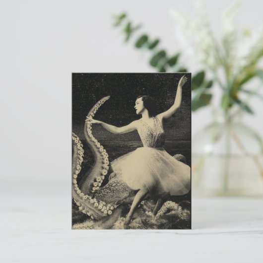 Dansen met de octopus briefkaart (Staand voorkant)