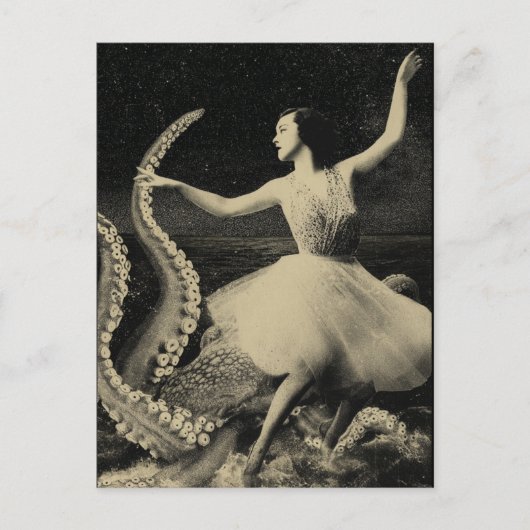 Dansen met de octopus briefkaart (Voorkant)