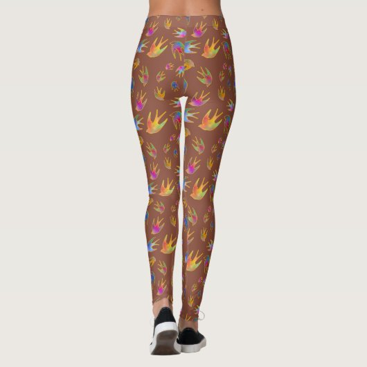 Dansen met de wind Aarde Leggings (Achterkant)