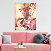 Dansen met Fairies Arthur Rackham Illustratie Canvas Afdruk (Insitu (Woonkamer))