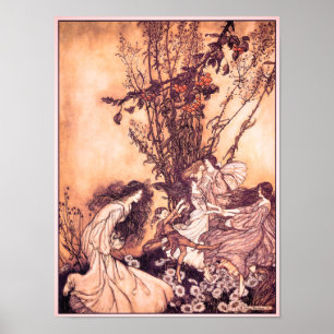 Dansen met Fairies Arthur Rackham Illustratie Poster