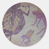 Dansen met feeën ronde sticker (Voorkant)