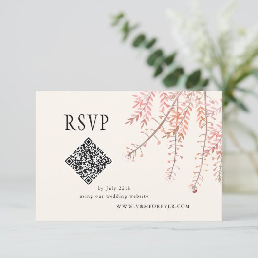 Dansen met het gefluister van de wind RSVP kaartje (Staand voorkant)