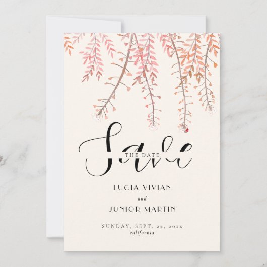 Dansen met het gefluister van de wind Save The Dat Kaart (Voorkant)