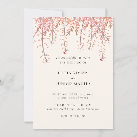 Dansen met het gefluister van de wind Wedding Kaart (Voorkant)