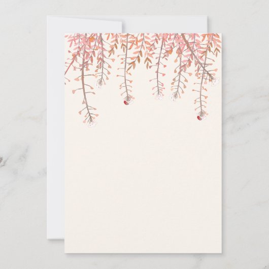 Dansen met het gefluister van de wind Wedding Kaart (Achterkant)