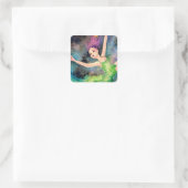 Dansen Met het Universum Vierkante Sticker (Tas)