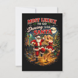 Dansen met Kerstman Bedankkaart