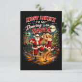 Dansen met Kerstman Bedankkaart (Staand voorkant)