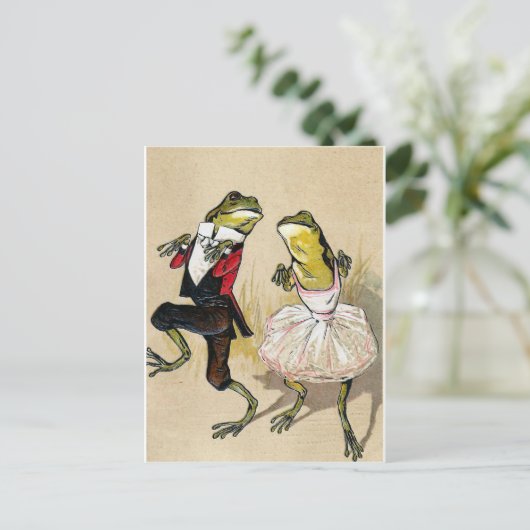 Dansen met kikkers briefkaart (Staand voorkant)