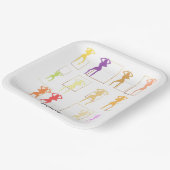 Dansen met Kleuren Vrouw Kaleidoscoop Papieren Bordje (Gebogen)