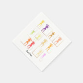 Dansen met Kleuren Vrouw Kaleidoscoop Servet (Hoek)