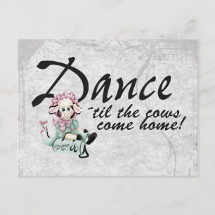 Dansen met koeien briefkaart
