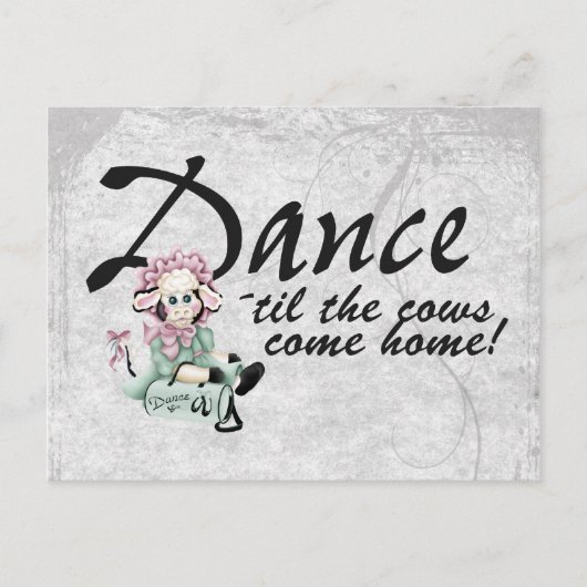Dansen met koeien briefkaart (Voorkant)