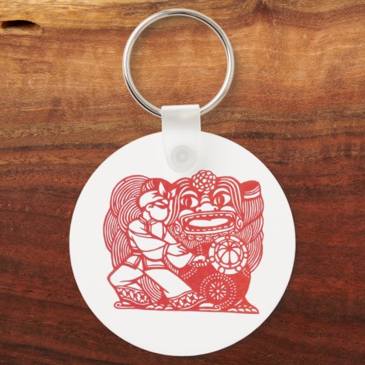 Dansen met leeuw sleutelhanger (Voorkant)