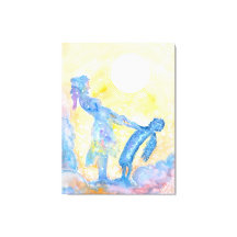 Dansen met mijn engel Stretched Canvas Print