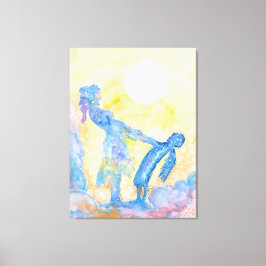 Dansen met mijn engel Stretched Canvas Print