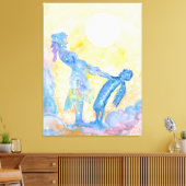 Dansen met mijn engel Stretched Canvas Print (Insitu (Woonkamer))
