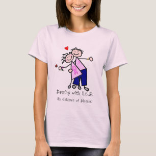 Dansen met N.E.D. - Borstkanker roze lint T-shirt