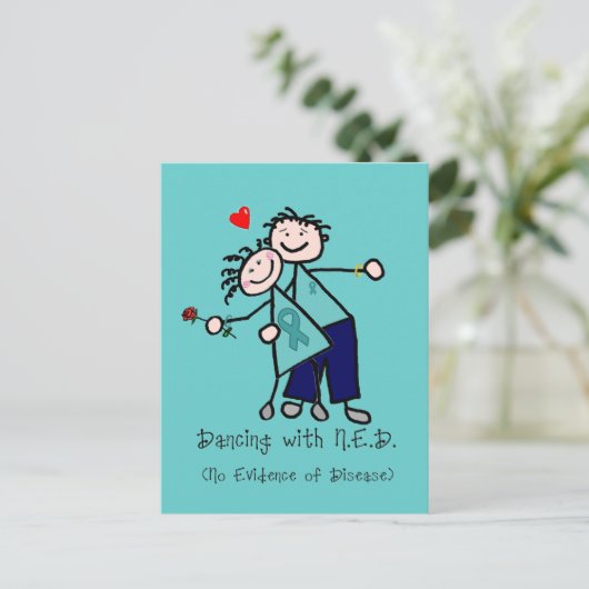 Dansen met N.E.D. Ovariumkanker Briefkaart (Staand voorkant)