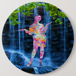 Dansen met Natuur Ronde Button 6,0 Cm