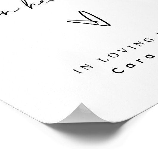 Dansen met ons in de hemel Huwelijksbord Poster (Hoek)