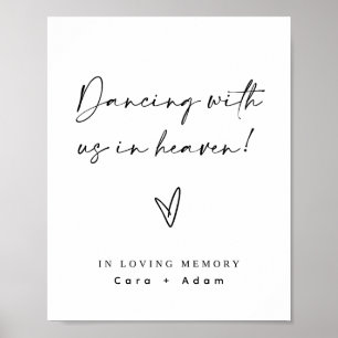 Dansen met ons in de hemel Huwelijksbord Poster