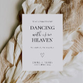 Dansen met ons in de hemel teken bruiloft Memorial Kaart