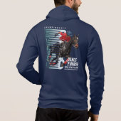 Dansen met paard (donkere modus) | Mannen Full-zip Hoodie (Achterkant)