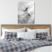Dansen met vogels I Canvas Afdruk (Insitu (Slaapkamer))