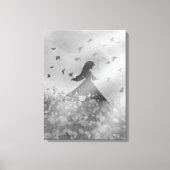 Dansen met vogels I Canvas Afdruk (Voorkant)