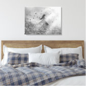 Dansen met vogels II Canvas Afdruk (Insitu (Slaapkamer))