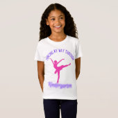 Dansen Mijn Weg Door Kleuterschool Roze Paarse T-shirt (Voorkant volledig)