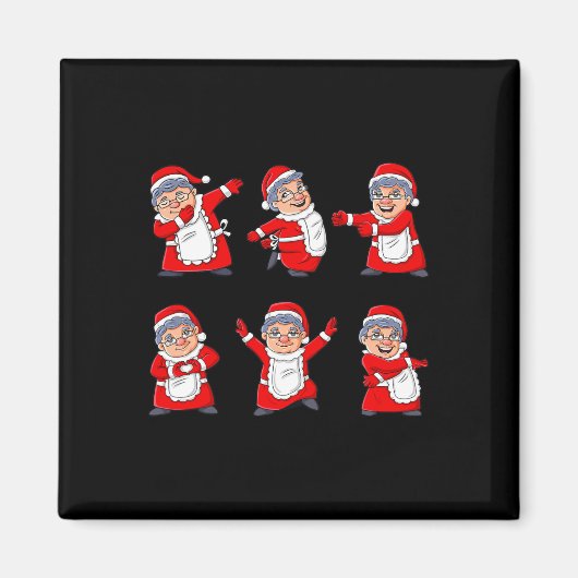 Dansen Mrs Claus Dance Challenge Jongens Meisjes K Magneet (Voorkant)