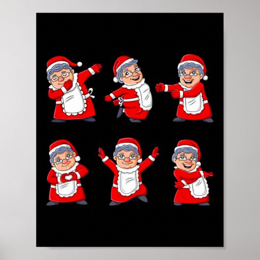 Dansen Mrs Claus Dance Challenge Jongens Meisjes K Poster (Voorkant)