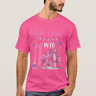 Dansen naar 11e verjaardag Ballerina Ballet 11 jaa T-shirt