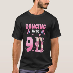 Dansen naar 9e verjaardag Ballet Dans 9 Jaar Oud T-shirt