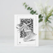 Dansen Nymph -  kunst in zwart-wit Briefkaart (Staand voorkant)
