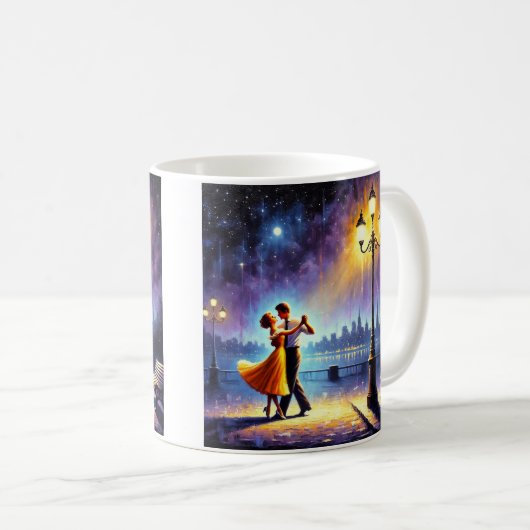 Dansen onder de lantaarnpaal koffiemok (Voorkant rechts)