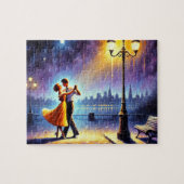 Dansen onder een straatlantaarnpuzzel legpuzzel (Horizontaal)