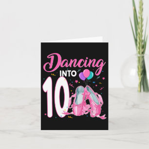 Dansen op 10-jarige verjaardag Ballerina Girl P Kaart