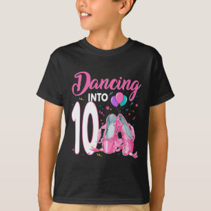 Dansen op 10-jarige verjaardag Ballerina Girl P T-shirt