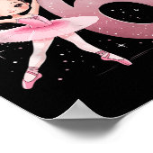 Dansen op 6 verjaardagsfeestballetmeisjes poster (Hoek)