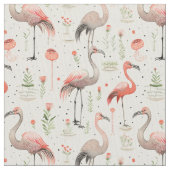 Dansen op Air: Whimsy Flamingo Stof (Close Up)