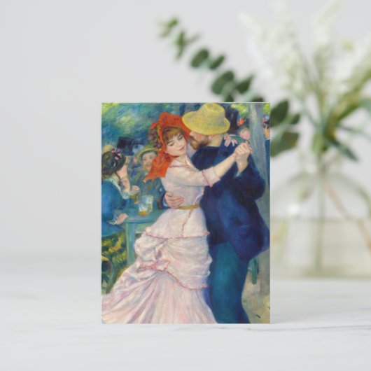 Dansen op Bougival door Pierre-Auguste Renoir Briefkaart (Staand voorkant)